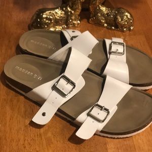 Madden girl white sandals size 11